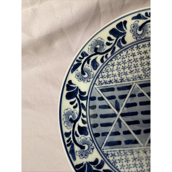 Beautiful Blue on White Stoneware Dinner Plate – VGC – LOVELY FLORAL DESIGN - Picture 2 of 4